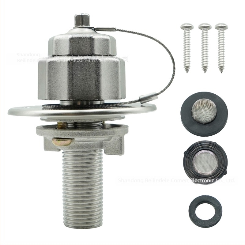 Intrare de apă pentru RV cu supapă de control – din metal, din oțel inoxidabil, pentru rezervorul de apă al rulotei