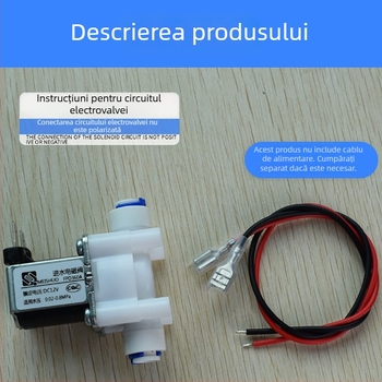 Ventil electromagnet pentru purificator de apă, model 12V intrare apă, capacitate 100, marcă Qinyongquan, conectare
