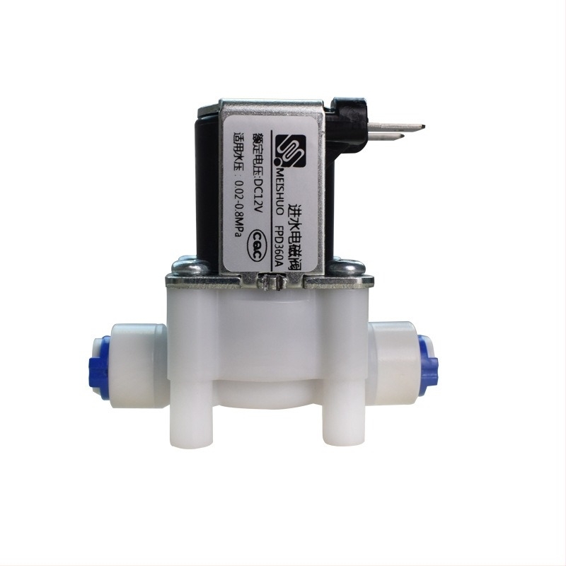 Ventil electromagnet pentru purificator de apă, model 12V intrare apă, capacitate 100, marcă Qinyongquan, conectare