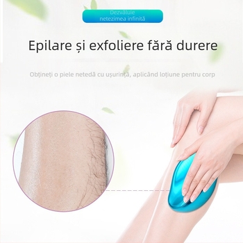 Epilator pentru corp cu cap de sticlă, funcționare manuală, ABS + sticlă nano, pentru subraț și picioare, curățare cu apă