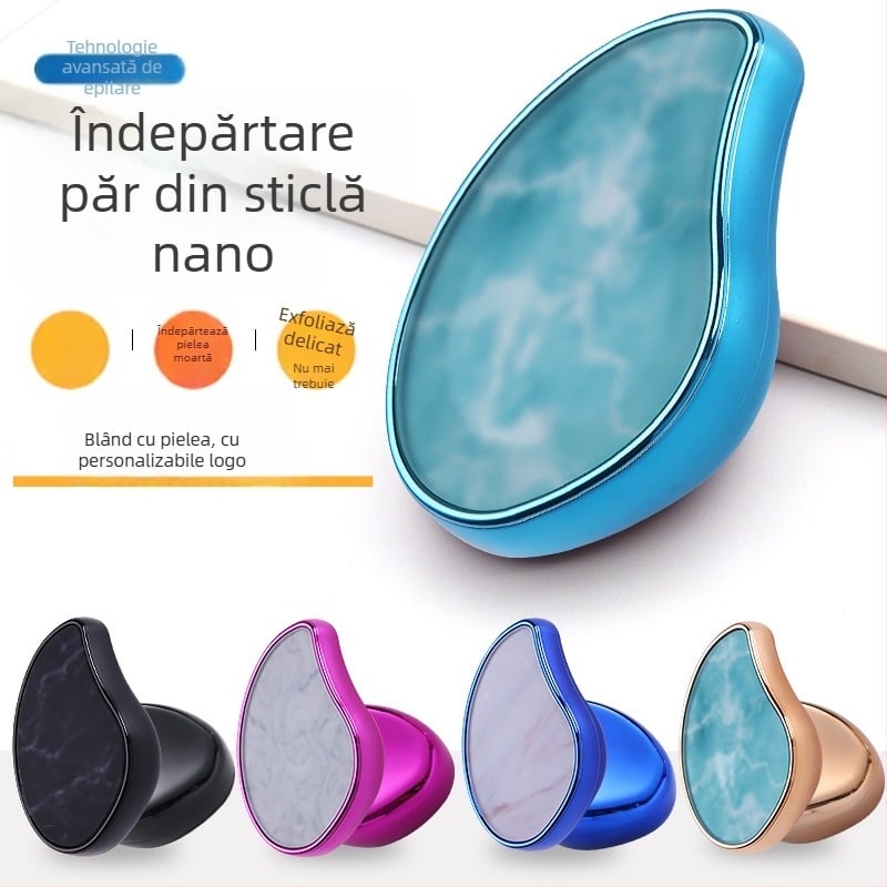 Epilator pentru corp cu cap de sticlă, funcționare manuală, ABS + sticlă nano, pentru subraț și picioare, curățare cu apă