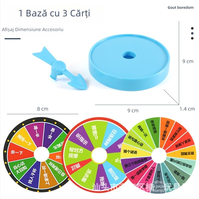 Joc interactiv pentru părinți și copii cu spinner pentru pedepse distractive și adevăr sau provocare