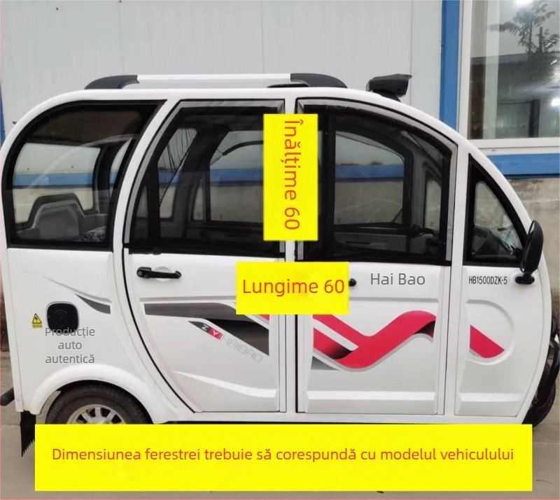 Draperie închisă pentru scuter electric destinat persoanelor în vârstă, cu plasă antipolen și antițânțari – pentru modele electrice cu trei sau patru roți