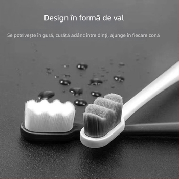 Perie interdentară cu peri moi din nanofibra pentru curățare profundă – ultra-fină, de unică folosință, pentru adulți