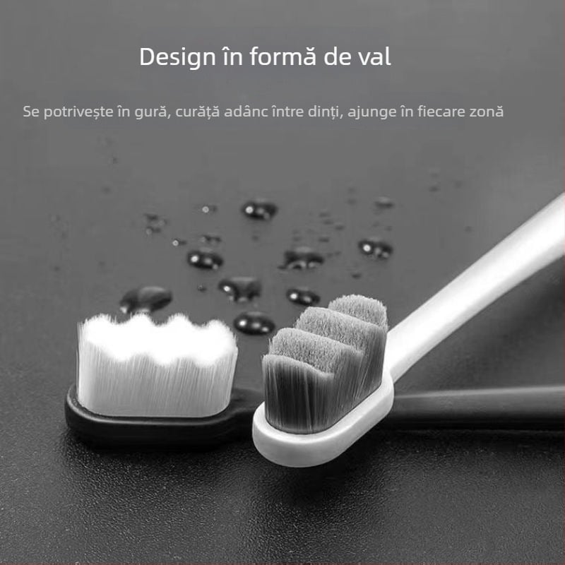 Perie interdentară cu peri moi din nanofibra pentru curățare profundă – ultra-fină, de unică folosință, pentru adulți