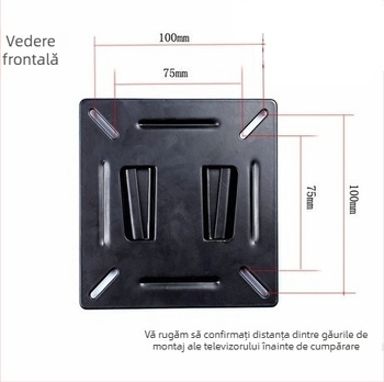 Suport LCD monitor pentru perete C11 cu gaură de blocare, braț din fier, capacitate 11–15 kg