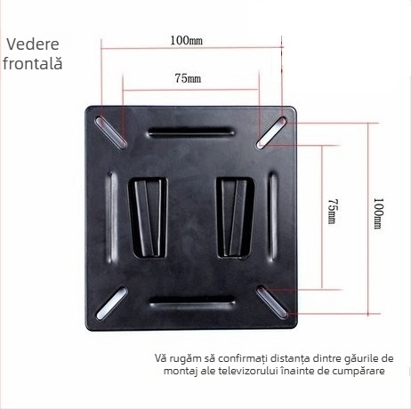 Suport LCD monitor pentru perete C11 cu gaură de blocare, braț din fier, capacitate 11–15 kg