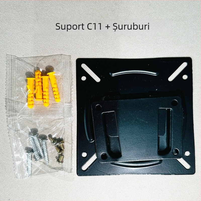 Suport LCD monitor pentru perete C11 cu gaură de blocare, braț din fier, capacitate 11–15 kg