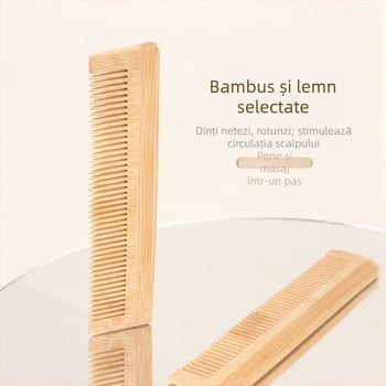 Pieptene de păr din lemn masiv, corp îngroșat și dinți rotunjiti, delicat cu scalpul. Brand: HUAXIN; Material: lemn masiv; Import: Nu; Procesare/Personalizare: Niciuna; Brand privat autorizat: Da