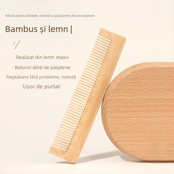 Pieptene de păr din lemn masiv, corp îngroșat și dinți rotunjiti, delicat cu scalpul. Brand: HUAXIN; Material: lemn masiv; Import: Nu; Procesare/Personalizare: Niciuna; Brand privat autorizat: Da