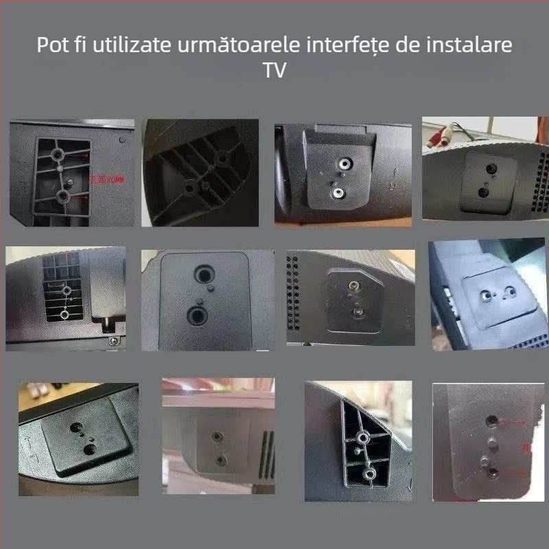 Suport de masă universal fără găurire pentru televizoare LCD/Smart de 32-43 inchi, ABS/PC/Nylon, șuruburi incluse