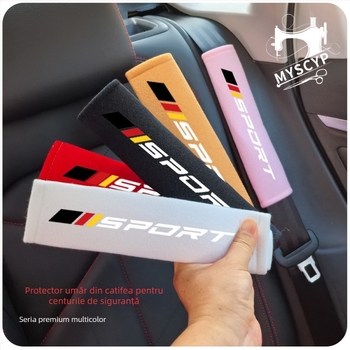 Pad pentru umărul centurii de siguranță auto — velur, 80 g, personalizabil