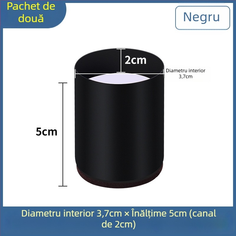 Padă pentru picioare din oțel carbon cu caneluri pentru picioarele de canapea și masă, formă pătrată, antiderapant, înălțime 2 cm, stil minimalist modern