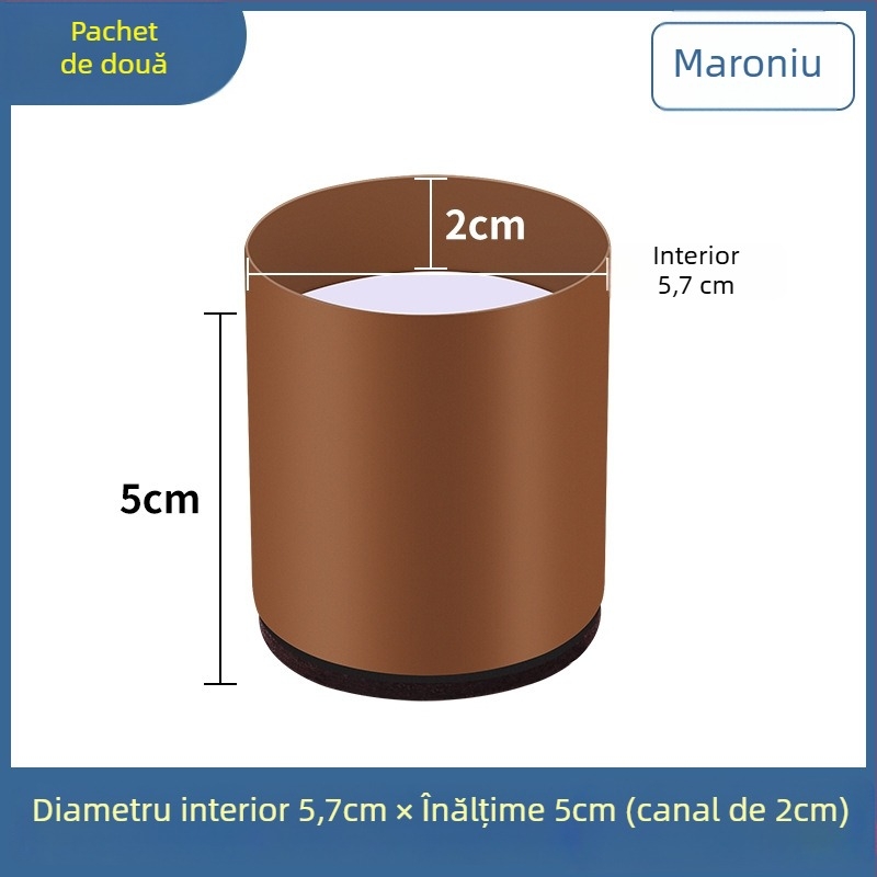 Padă pentru picioare din oțel carbon cu caneluri pentru picioarele de canapea și masă, formă pătrată, antiderapant, înălțime 2 cm, stil minimalist modern