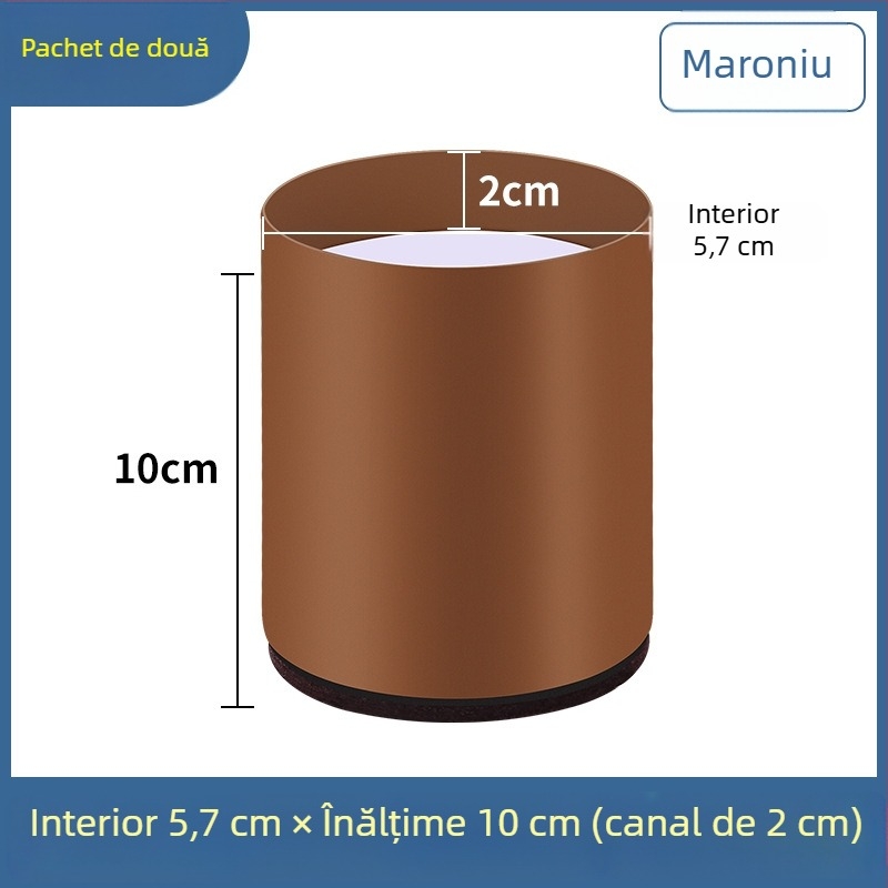 Padă pentru picioare din oțel carbon cu caneluri pentru picioarele de canapea și masă, formă pătrată, antiderapant, înălțime 2 cm, stil minimalist modern
