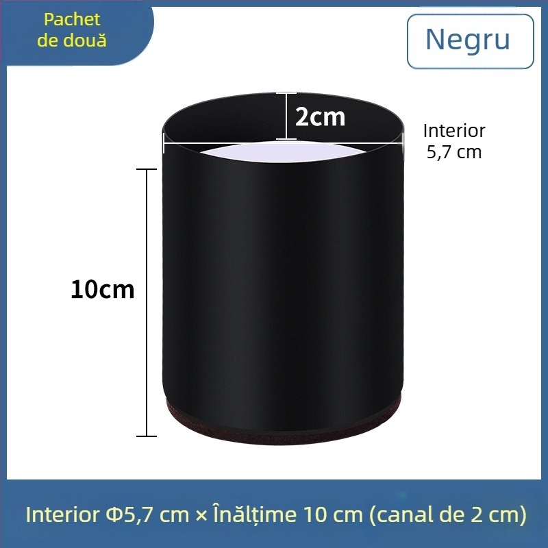 Padă pentru picioare din oțel carbon cu caneluri pentru picioarele de canapea și masă, formă pătrată, antiderapant, înălțime 2 cm, stil minimalist modern