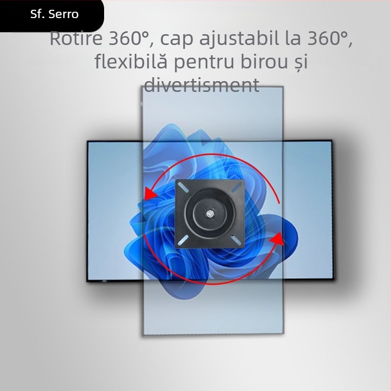 Stand pentru monitor QM10 — din metal, rotativ, cu rotație orizontală și verticală