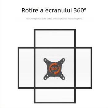 Suport monitor pentru montaj pe perete — compact și durabil, rotativ și reglabil; Material: oțel laminat la rece; Model: D13F; Greutate: 2000 g