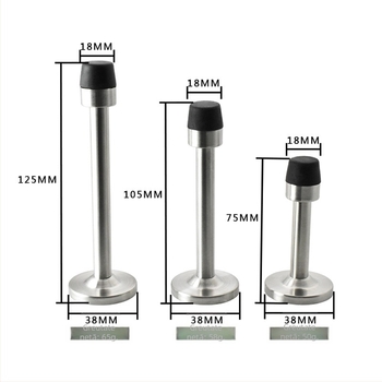 Stopper de ușă din oțel inoxidabil, model 913, montat pe perete, finisaj cu textură de sârmă