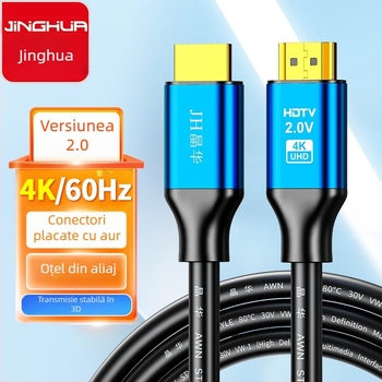 Cablu HDMI pentru TV și PC, compatibil 2K/4K, conductor CCS, conectori nichelate, model H610