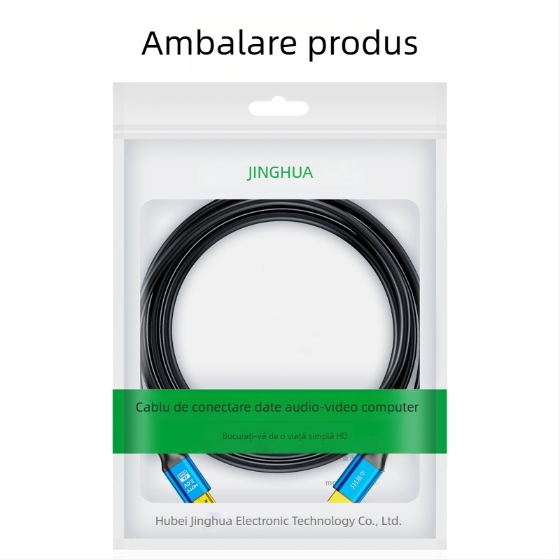 Cablu HDMI pentru TV și PC, compatibil 2K/4K, conductor CCS, conectori nichelate, model H610