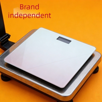Cântar de greutate corporal cu platformă din sticlă, capacitate 180 kg, ecran de 2 inch, operare prin atingere și buton, rază wireless până la 5 m