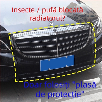 McLaren plasă de protecție a radiatorului auto – rezistență la pietriș și fibre, fără tăierea plăcuței de înmatriculare, plasă anti-insecte pentru viteze mari