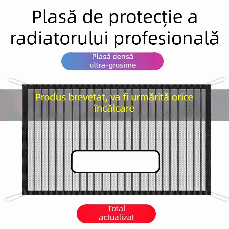 McLaren plasă de protecție a radiatorului auto – rezistență la pietriș și fibre, fără tăierea plăcuței de înmatriculare, plasă anti-insecte pentru viteze mari