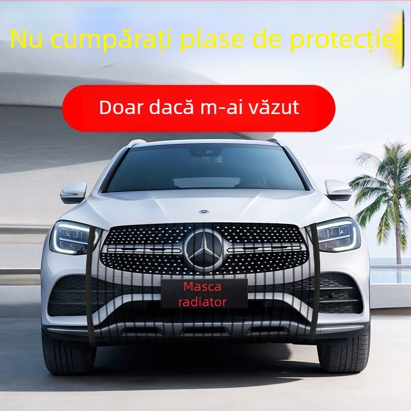 McLaren plasă de protecție a radiatorului auto – rezistență la pietriș și fibre, fără tăierea plăcuței de înmatriculare, plasă anti-insecte pentru viteze mari