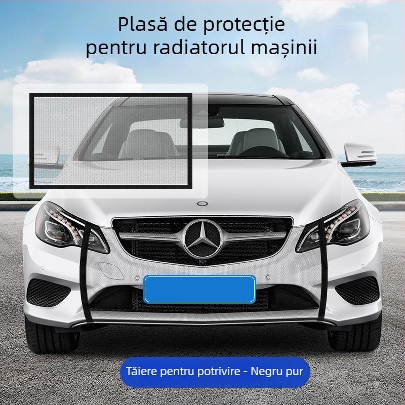 McLaren plasă de protecție a radiatorului auto – rezistență la pietriș și fibre, fără tăierea plăcuței de înmatriculare, plasă anti-insecte pentru viteze mari