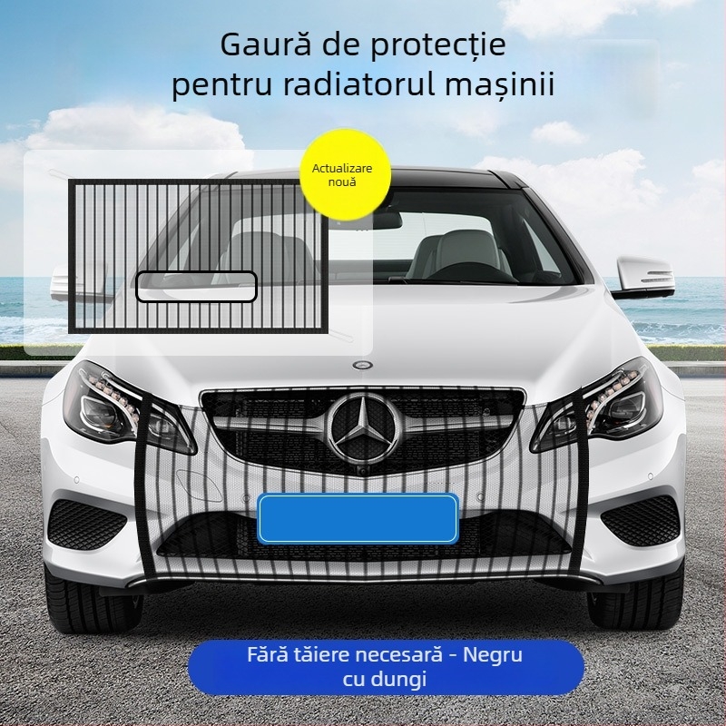 McLaren plasă de protecție a radiatorului auto – rezistență la pietriș și fibre, fără tăierea plăcuței de înmatriculare, plasă anti-insecte pentru viteze mari