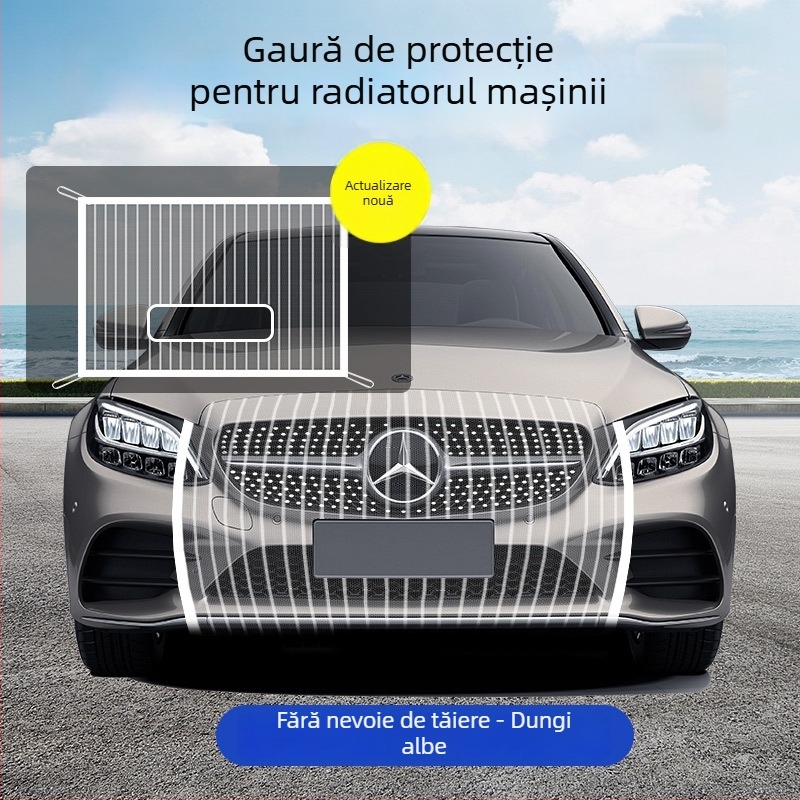 McLaren plasă de protecție a radiatorului auto – rezistență la pietriș și fibre, fără tăierea plăcuței de înmatriculare, plasă anti-insecte pentru viteze mari