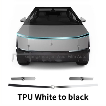 Film TPU pentru faruri cu control prin lumină, schimbă culoarea de la alb la mov, pentru Tesla Cybertruck