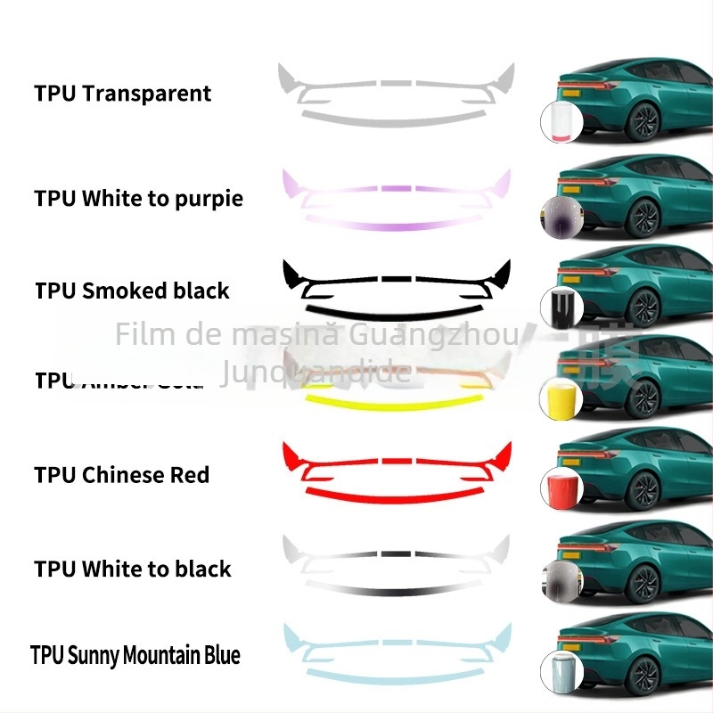 Film pentru farurile spate Tesla Model Y 2025, TPU, transparent, brand Jwudmvp