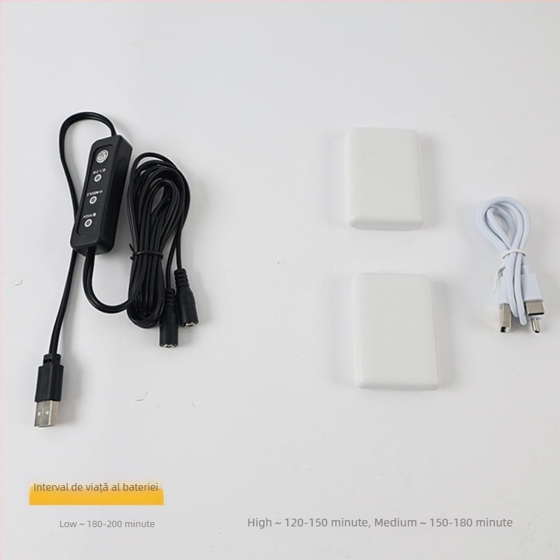 Papuci încălziți reîncărcabili cu USB, temperatură reglabilă - Unisex, încălțăminte de casă, partea superioară din catifea, talpă EVA