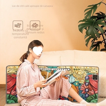 Papuci încălziți cu talpă, stil clasic, alimentare USB, partea superioară din piele naturală, talpă din cauciuc (fără toc)