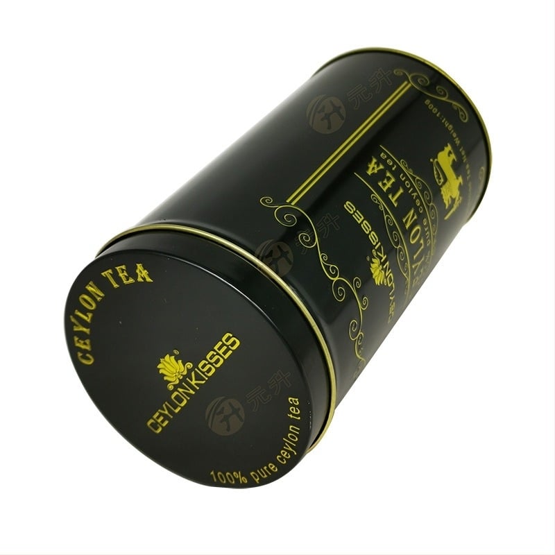 Cutie rotundă din tablă pentru ambalarea cafelei și ceaiului, imprimare offset, ambalaj cadou personalizabil