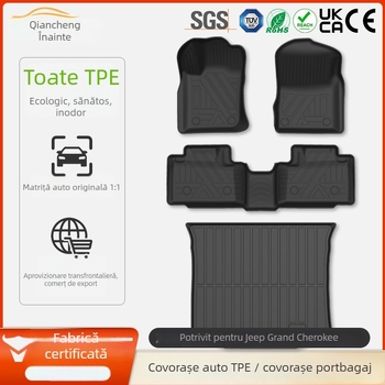 Covorașe de podea din TPE, cu acoperire completă, pentru Jeep Grand Cherokee, modele 2011–2025