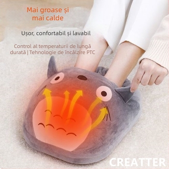 Papuci USB pentru încălzirea picioarelor, partea super moale din catifea, talpa din material textil și burete, unisex, personalizabile