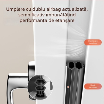 Bandă etanșare pentru ferestre din PVC și ferestre din aluminiu cu întrerupător termic; etanșare împotriva vântului și a curenților de aer iarna