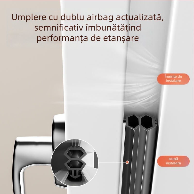 Bandă etanșare pentru ferestre din PVC și ferestre din aluminiu cu întrerupător termic; etanșare împotriva vântului și a curenților de aer iarna