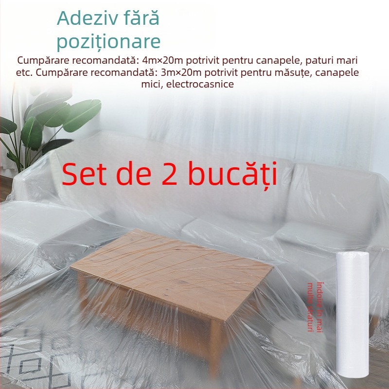 Folie protectoare anti-praf pentru mobilier, film subțire de unică folosință, cod produs sqt-0606, Material: Altul, Brand: Fără marcă