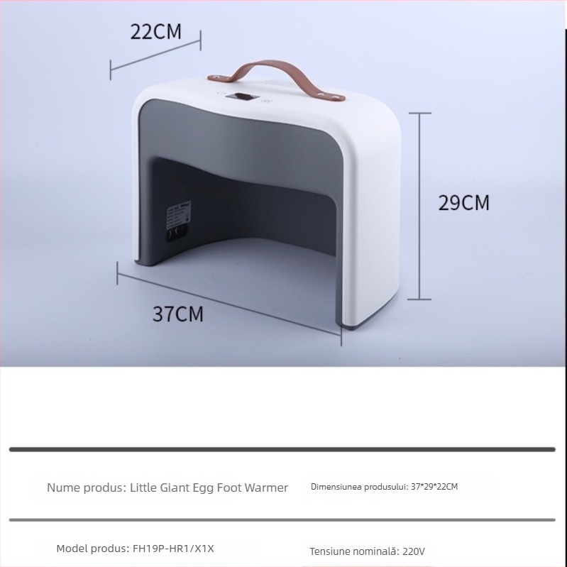Încălzitor pentru picioare sub birou cu control inteligent al temperaturii, 165W, 220V, alimentare prin priză, întrerupător tactil