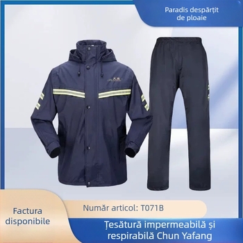 Poncho de ploaie - dublu strat, impermeabil, respirabil, Pongee, imprimare logo, pentru adulți