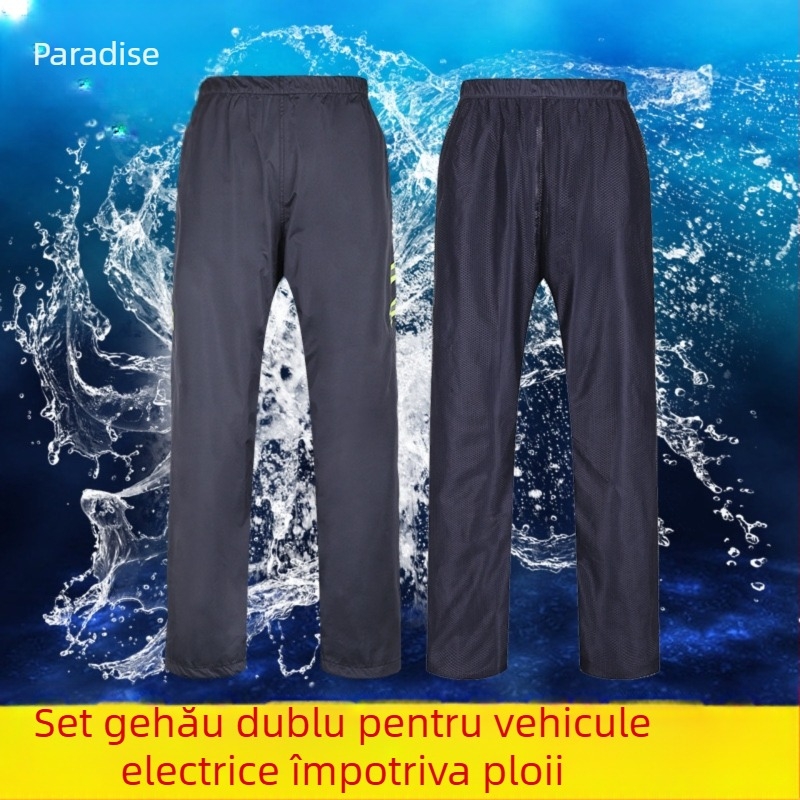 Poncho de ploaie - dublu strat, impermeabil, respirabil, Pongee, imprimare logo, pentru adulți