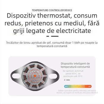 Încălzitor de picioare din lemn masiv, mecanic, 220V, 300W, comutator cu buton