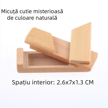 Cutie puzzle din lemn Kongming/Luban Lock – Deblocare, DIY, pentru 7–14 ani