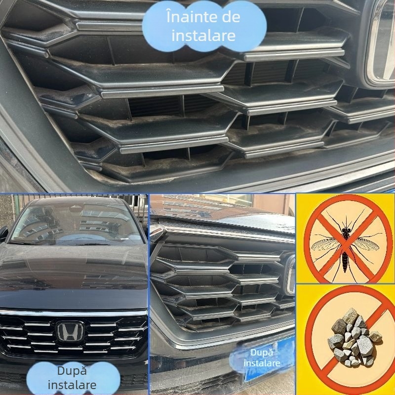CR-V 23-24 Plasă antiinsecte pentru grila radiatorului, montaj cu clipsuri, protecție rezervor de apă, accesoriu de înfrumusețare