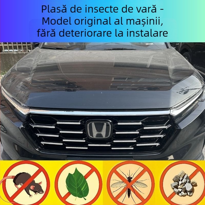 CR-V 23-24 Plasă antiinsecte pentru grila radiatorului, montaj cu clipsuri, protecție rezervor de apă, accesoriu de înfrumusețare