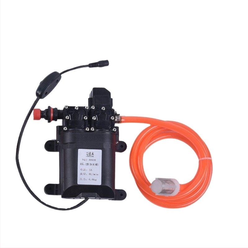 Mașină de spălat auto cu presiune înaltă, portabilă, cu pompă dublă (60W, cupru pur, alimentare din brichetă auto, furtun <10 m, puterea de intrare a pompe ≤10 kW)